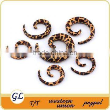 Body Jewelry Sex Leopard Pint Spiral Ear Expander Plug Tunnels