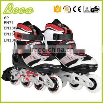 Wholesale Adjustable 4 Wheels Black Red High End Kids Roller Skate photo-5