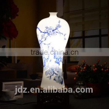 Oriental Blue and White Porcelain Vase Table Lamp