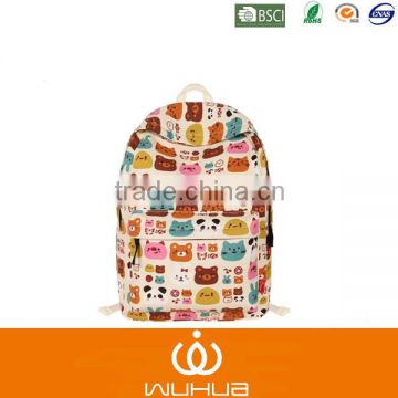 Bear print designer kids backpack