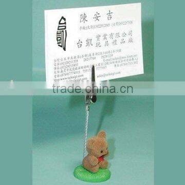 Flocking bear name card holder