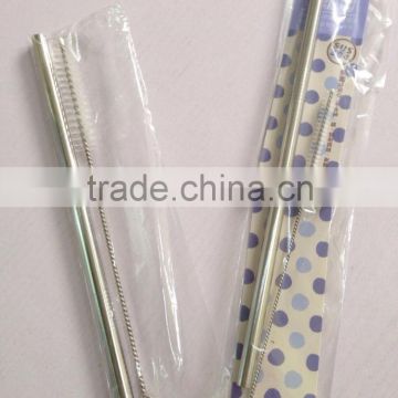 Individual packing with opp bags stainless steel straw