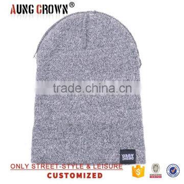 Women Men Gray Fitted Beanie Cap Hat photo-6