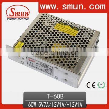 60W 5V 12V -12V Triple Output Switching Power Supply T-60B