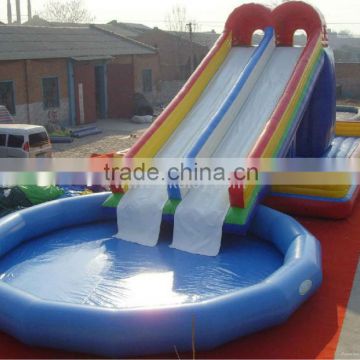 Outdoor toys and structures inflatable bouncer water park water slide