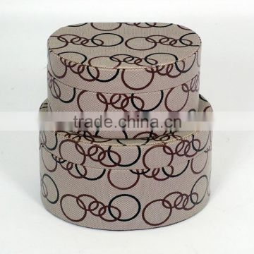 Retro light brown oval storage box