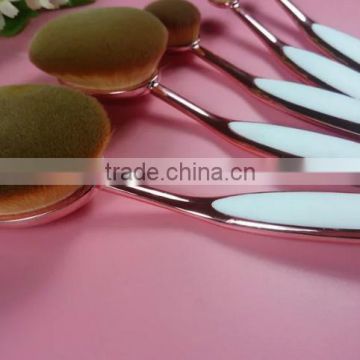 Foundation Rose Gold Oval Makeup Brush 10 pcs/set