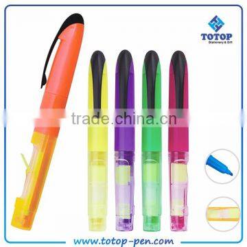 Efficient replied writing fluently ball pen with highlighter