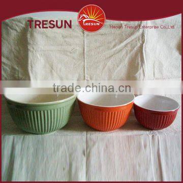 mixing bowls with stripe emossing surface, food container wholesaler