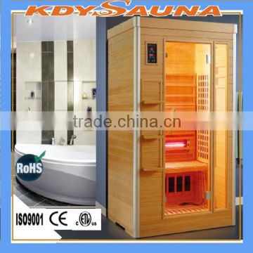 multi-colorful light shortwave and carbon heater infrared sauna for 2 people