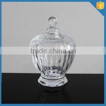 wholesale crystal mini glass candle jars with lid