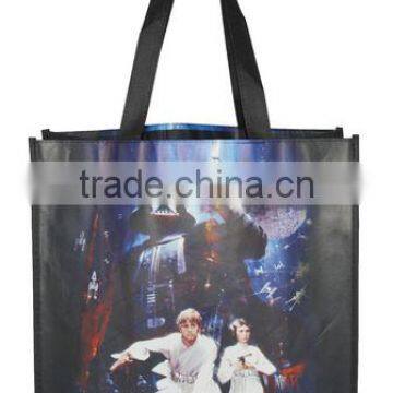 Fashion Laminated pp non woven bag with full screen printing,laminated non woven shopping bag with customized design.