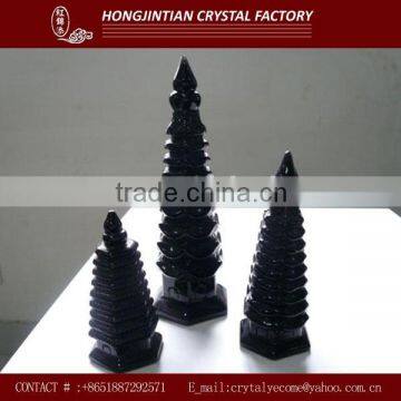 Different Sizes Natural Obsidian Gemstone Tower