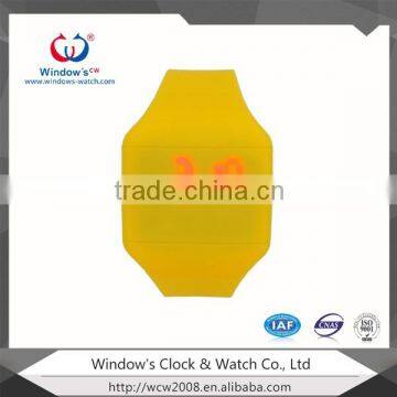 Yellow simple Sport Style LED Digital Watch led watch for Lady Men