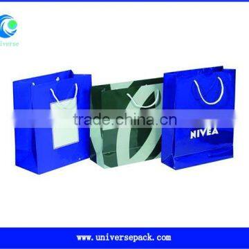 Paper Blue Bag Custom Packing Bags Made Wholesale For Trade Factory Products