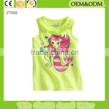 100% cotton t-shirt girl t-shirt Mermaid t -shirt child t-shirt kids t-shirt