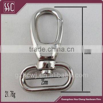 Guangzhou Manufacturer Directly Wholesale Shiny Silver Alloy Swivel Snap Hook