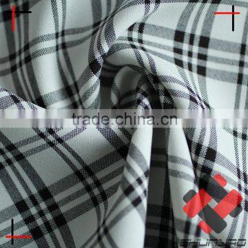 Polyester Cationic Plaid Mini Matt Fabric for Uniform