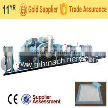 Full servo disposal patient under pad making machine, disposal under pad machine, patient under pad machine