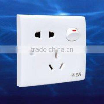 10A 250V, single 3 Pin Power Socket with switch