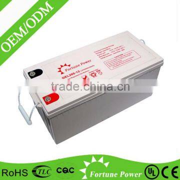 Excellent quality 12v 200ah deep cycle agm battery for solar energy system