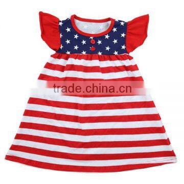 Baby clothing manufacturer wholesale baby dress girl independence day dress children frocks designs 4th of July girls dresses