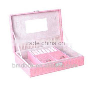 2014 newest faux leather jewelry box ring holders