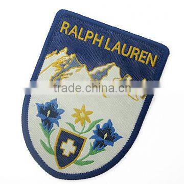 Custom Garment Woven Overlocked Patch with Custom Logo