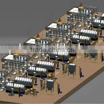 The fully Automatic Prodution line to recycle plastic into Diesel for using Diesel Engine