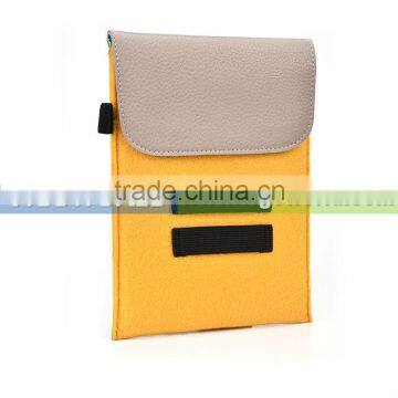 Mixed fabric Non wowen simple style pouch for ipad mini for ipad mini retina protection sleeve