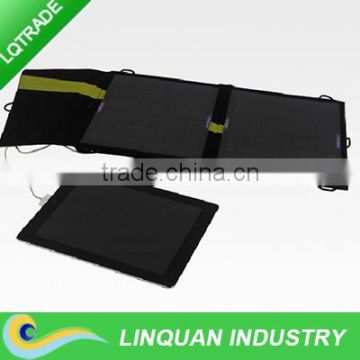 13W foldable solar charging bag / High efficiency solar panel / Fashion folding wallet type solar charger for mobile phone