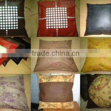 leather cushion cover