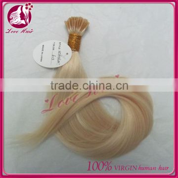 Virgin Hair and Hair Extension Type remy fusion I-tip hair