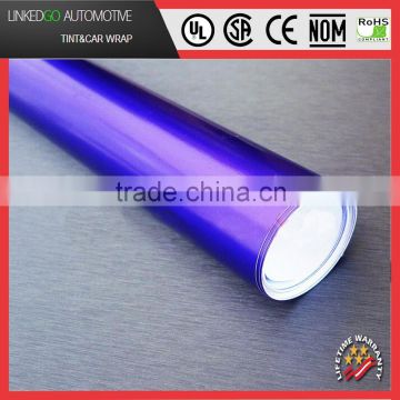 LKG 1.52*20M air bubble free Metallic matte purple vinyl wrap for car satin chrome wrap