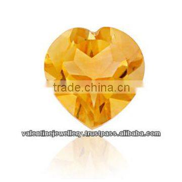 Natural Yellow Citrine Heart Cut Calibrated Stone, loose natural precious transparent citrine stones