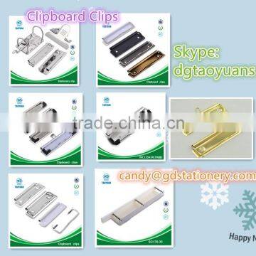Nickle Plate Metal Fashion Clipboard Clips, Hardware Stationery Accessories