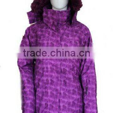 women purple winter ski jacket for women