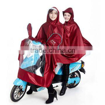 Plastic motorcycle rain coat poncho