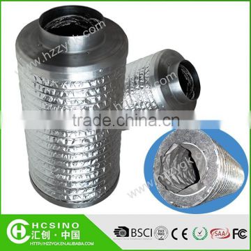 Ventilation Fan Flexible Aluminum Corrugated Snubber Silencer