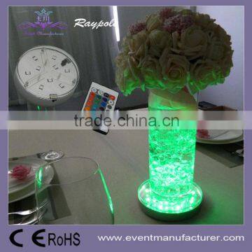 10cm round wedding table centerpiece flower vase led light base