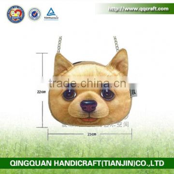 Popular Hand Bag 3D Animal Shape Dog and Cat Faces Shoulder bags