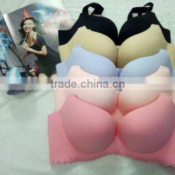 Big cup new arrival one piece seamless thin cup wireless bras sexy underwear lady