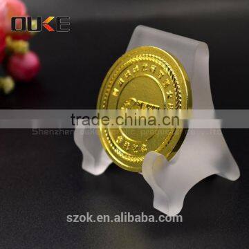 Small Size Desktop Frosted Acrylic Coin Display Stand photo-3