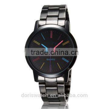 2015 sell well market fashion dom steel strip quartz watch men for university student gift
