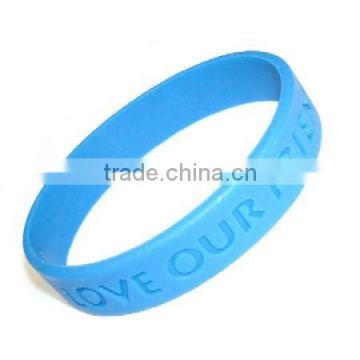 High Quality Cheap Price Debossed Colour Filled Silicone Wristbands