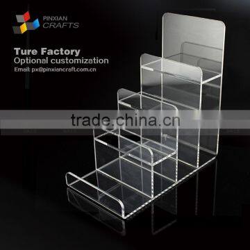 Transparent acrylic four layers wallet display stand