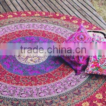 Ethnic Round Mandala Tapestries Cotton Boho Roundies Hippie Beach Blanket Throw