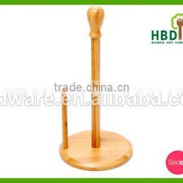 BSCI Factory High Quality Bamboo Wood Kitchen Roll Holder, Roll Holder Wholesale photo-2