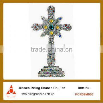 decorative metal cross with colorful Acrylic beads arts crafts