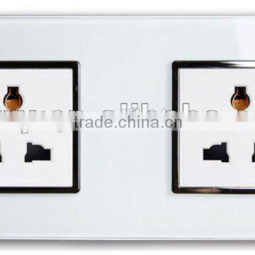 Glass panel multifunction socket,Hotel luxury socket